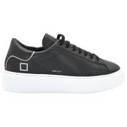 D.a.t.e. Svarta Kalv Sneakers - Sfera Black, Herr