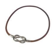 Hermès Vintage Pre-owned Laeder halsband Brown, Dam