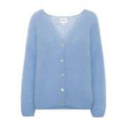 American Dreams Batikinspirerad Cornelia LS Cardigan Blue, Dam