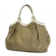 Gucci Vintage Pre-owned Canvas gucci-vskor Brown, Dam