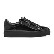 Tamaris Svart Patent Låg Topp Sneakers Black, Dam