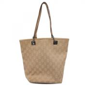 Gucci Vintage Pre-owned Canvas gucci-vskor Beige, Dam