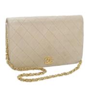 Chanel Vintage Pre-owned Laeder chanel-vskor Beige, Dam