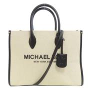 Michael Kors Pre-owned Pre-owned Canvas handvskor White, Dam