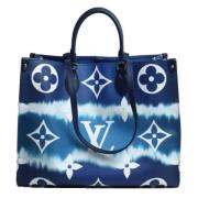 Louis Vuitton Vintage Pre-owned Canvas handvskor Blue, Dam