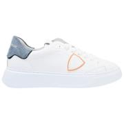 Philippe Model Temple Low Lime Blanc Denim Sneakers White, Herr