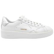 Golden Goose Pure Star White and Silver Sneakers White, Dam