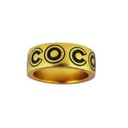 Chanel Vintage Pre-owned Metall ringar Yellow, Dam