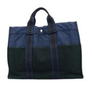 Hermès Vintage Pre-owned Canvas handvskor Blue, Dam