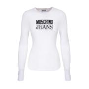 Moschino Stiliga Sweaters Kollektion White, Dam