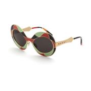 Marni ZIH Lands OF Revelations Stripes Sunglasses Multicolor, Dam