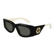 Gucci Stiliga Solglasögon Svart Gg1664S-001 Black, Unisex