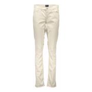 Gant Beige Dambyxor, Smal Ben, Logo Beige, Dam