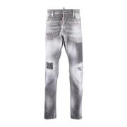 Dsquared2 Ripped Slim Fit Jeans Gray, Herr