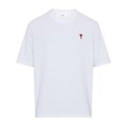 Ami Paris Ekologisk Bomull Jersey T-shirt - Vit White, Herr