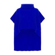 American Dreams Elegant Electric Blue Poncho Blue, Dam