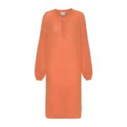 American Dreams Mjuk Mohair Blandningsklänning Orange, Dam