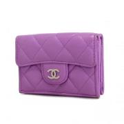 Chanel Vintage Pre-owned Laeder plnbcker Purple, Dam