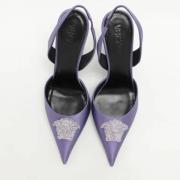 Versace Pre-owned Pre-owned Satin klackskor Purple, Dam