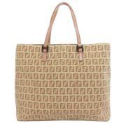 Fendi Vintage Pre-owned Canvas totevskor Beige, Dam