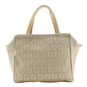 Fendi Vintage Pre-owned Canvas handvskor Beige, Dam