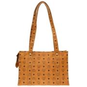 MCM Pre-owned Pre-owned Canvas totevskor Brown, Dam