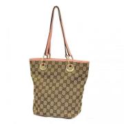 Gucci Vintage Pre-owned Canvas gucci-vskor Beige, Dam