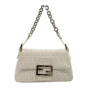 Fendi Vintage Pre-owned Canvas axelremsvskor White, Dam