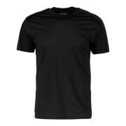 Emporio Armani Kortärmad Bomull Tencel T-shirt med Axelband Black, Her...