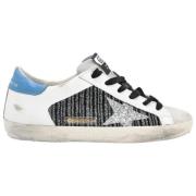 Golden Goose Superstar Vit Svart Silver Glitter Sneakers Multicolor, D...