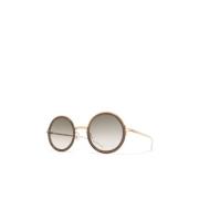 Mykita Klassiska runda solglasögon Monroe Collection Brown, Unisex