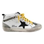 Golden Goose Mid Star Sneakers Vit Grå Gul Multicolor, Dam