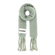 Jil Sander Mohair Blend Sage Green Scarf Green, Dam