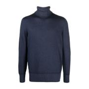 Drumohr Blå Merinoulltröja Aw24 Blue, Herr