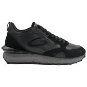 Alberto Guardiani Svarta Mocka Läder Sneakers Gray, Herr