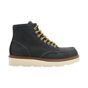 Docksteps Svart Läder Mid Man Boots Black, Herr