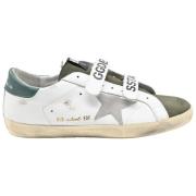 Golden Goose Old School White Green Sneakers Multicolor, Herr