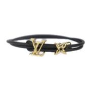 Louis Vuitton Vintage Pre-owned Laeder armband Black, Dam