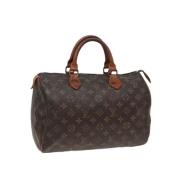 Louis Vuitton Vintage Pre-owned Canvas handvskor Brown, Dam