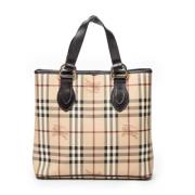 Burberry Vintage Pre-owned Canvas handvskor Beige, Dam