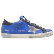 Golden Goose Blå Svart Superstar Sneakers Blue, Herr