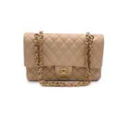 Chanel Vintage Pre-owned Laeder chanel-vskor Beige, Dam