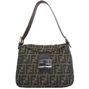 Fendi Vintage Pre-owned Canvas axelremsvskor Brown, Dam