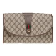 Gucci Vintage Pre-owned Canvas kuvertvskor Beige, Dam