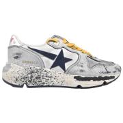 Golden Goose Vit Cement och Navy Star Sneakers Multicolor, Herr