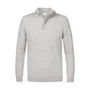 Profuomo Half Zip Pullover Grå Mel Gray, Herr