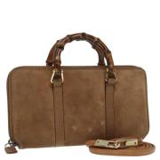 Gucci Vintage Pre-owned Mocka handvskor Brown, Dam