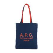 A.p.c. Reversible Lou Rue Madame Tote Bag Blue, Dam