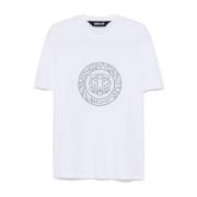 Just Cavalli Vit Tigerhuvud Logo T-shirt White, Herr