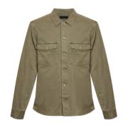 AllSaints Spotter skjorta med vintage effekt Green, Herr